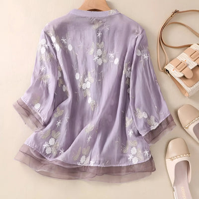 Camila™ Floral Buttoned Blouse