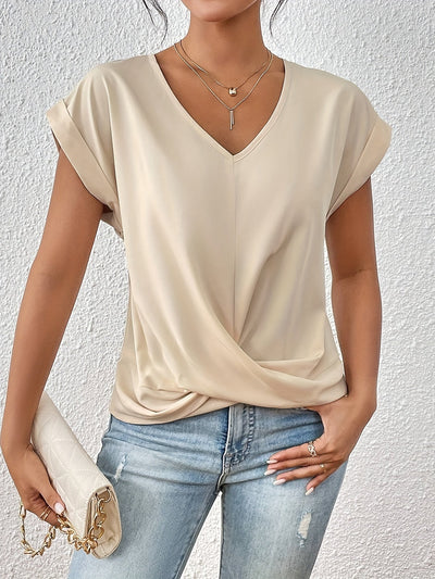 Lena™ V-Neck Twisted Front Top