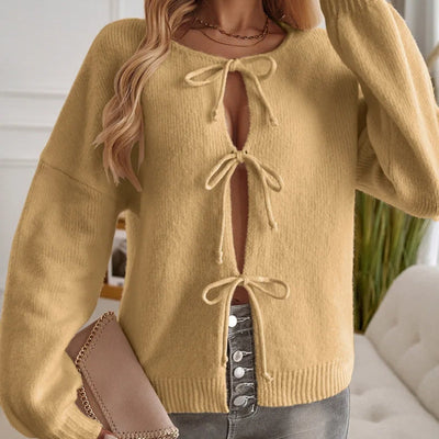 Amara Lace Up Sweater