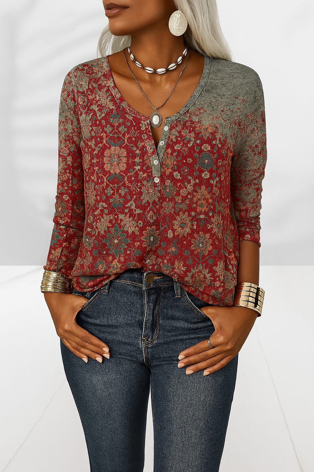 Alina™ Boho Long Sleeve Top