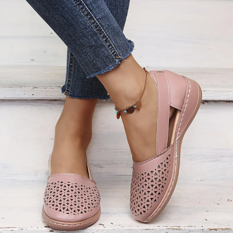 Gracie - Perforated Slip-On Flats