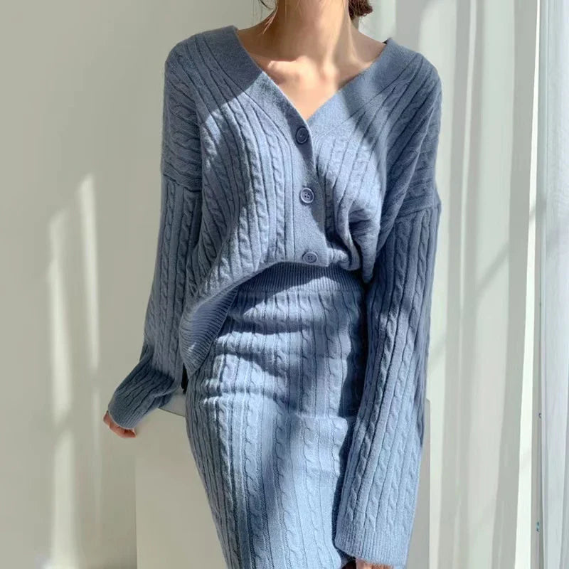 Siena Knitted Cardigan Set