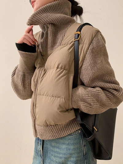 Knitted Patchwork Puffer