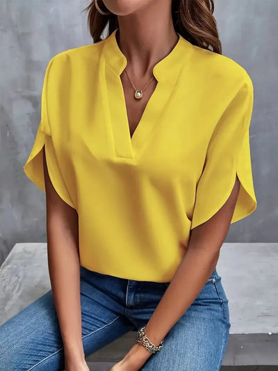 Lara™ Elegant V-Neck Blouse
