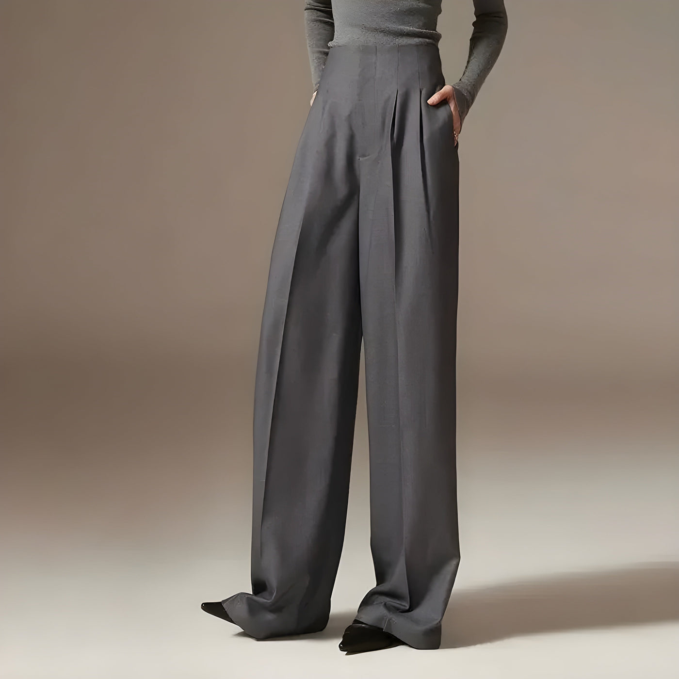 Pleated Palazzo Pants