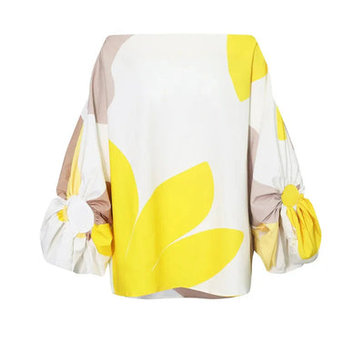 Talia™ | Satin Dress with Puff Sleeves