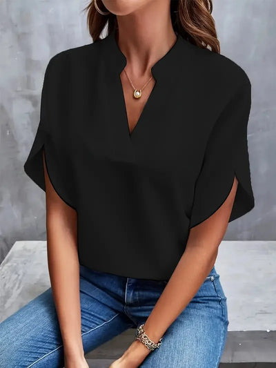 Lara™ Elegant V-Neck Blouse