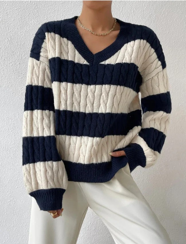 Violet Cable-Knit Sweater