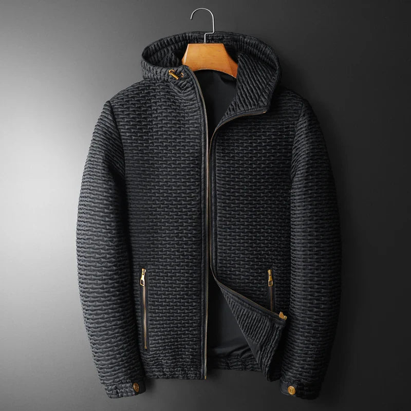 Black Micro-Quilts Jacket