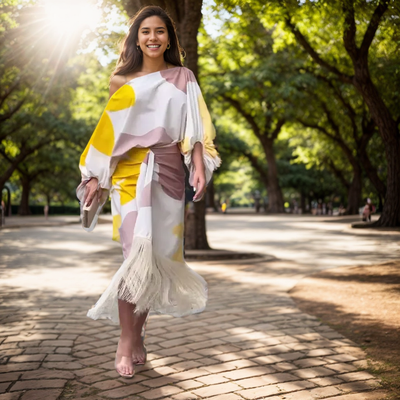 Talia™ | Satin Dress with Puff Sleeves
