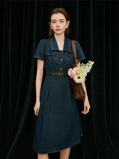 Liora Denim Midi Dress