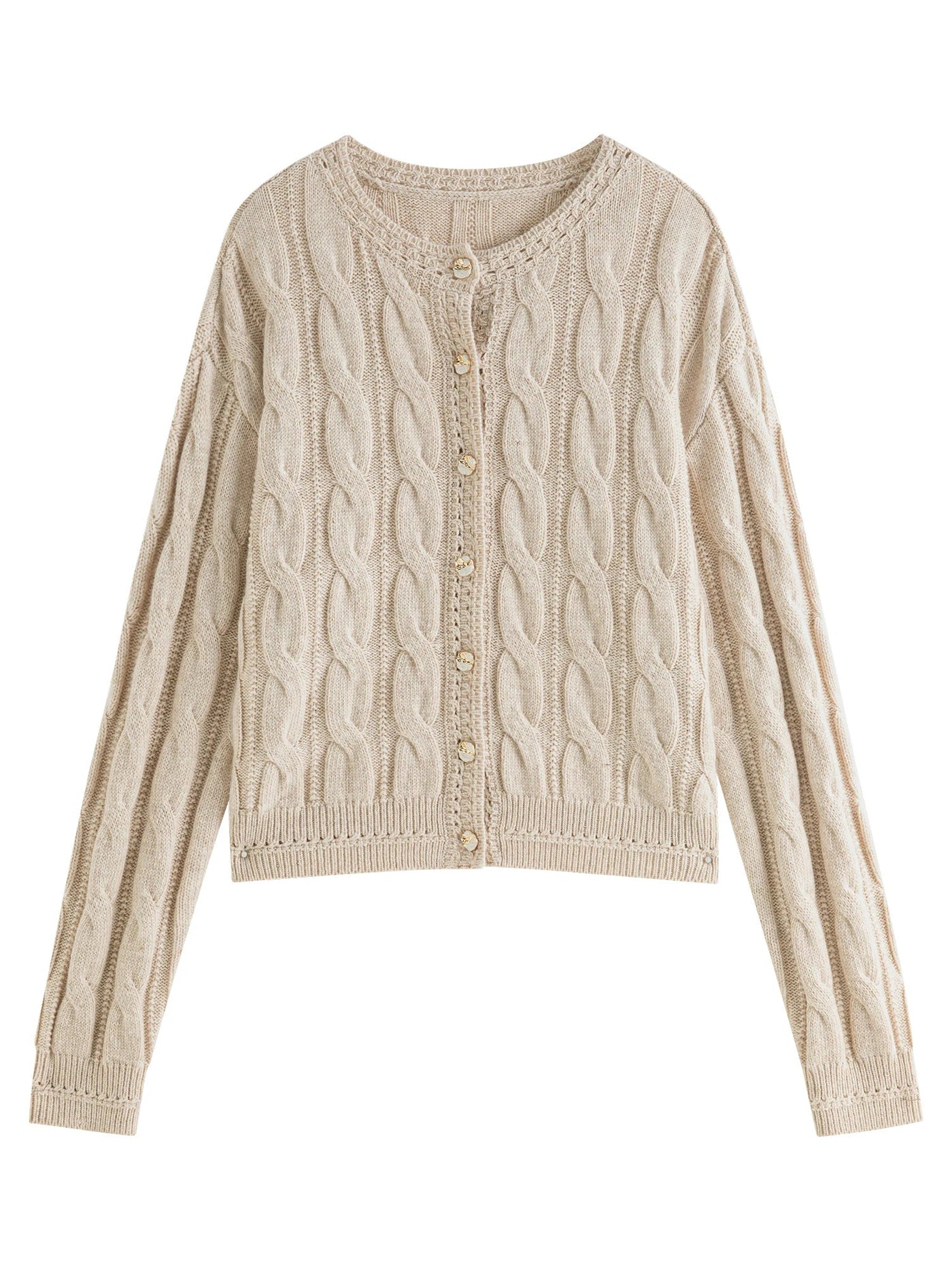 Cable Knit Cardigan Sweater