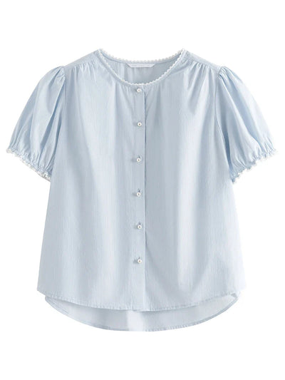 Amélie Violette Cotton Blouse