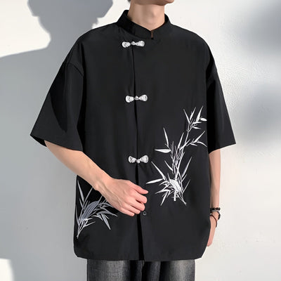 Zhou Embroidered Silk Shirt