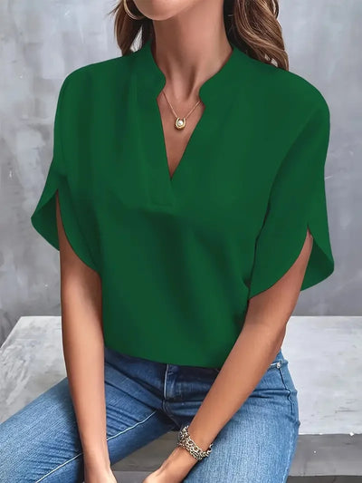 Lara™ Elegant V-Neck Blouse