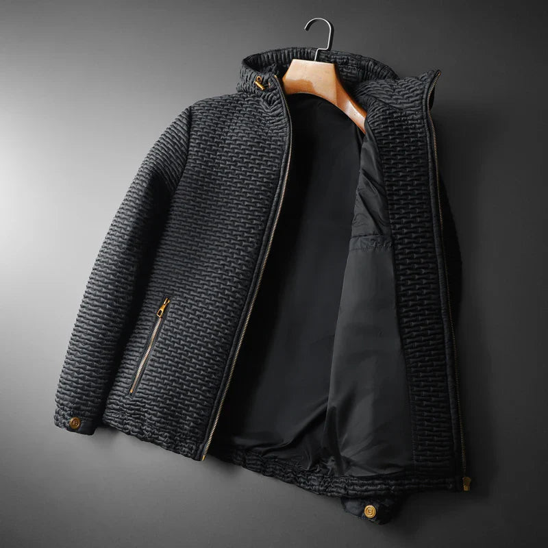 Black Micro-Quilts Jacket