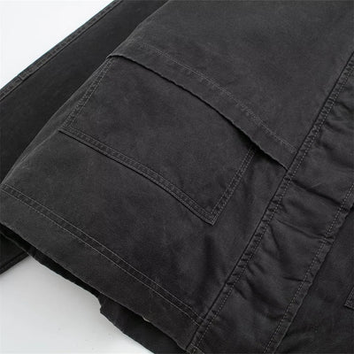 Waxed Canvas Oversized Work Jacket