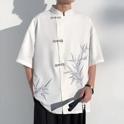 Zhou Embroidered Silk Shirt