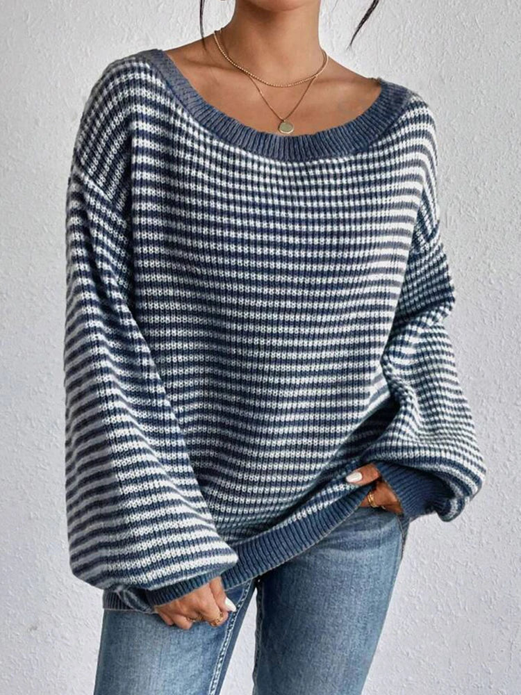 Lantern Sleeve Knitted Top