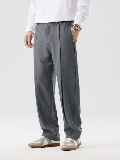 Straight Cut Pleated Pant