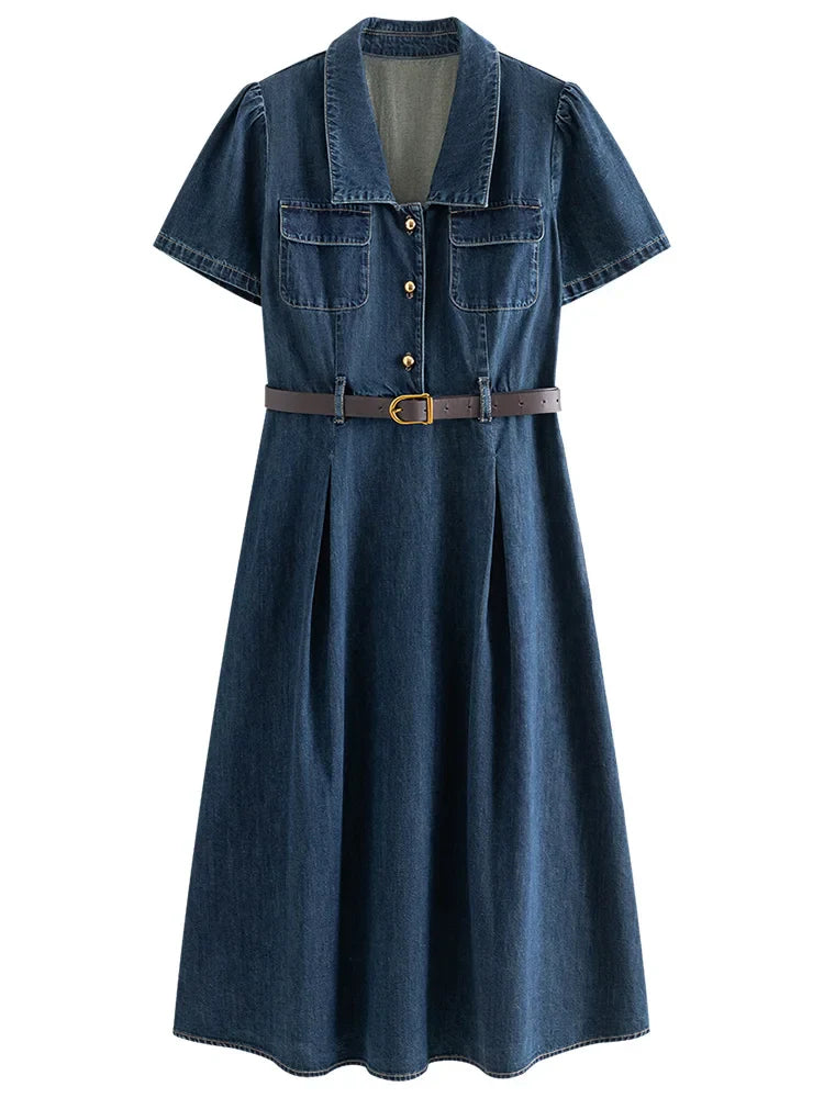 Liora Denim Midi Dress