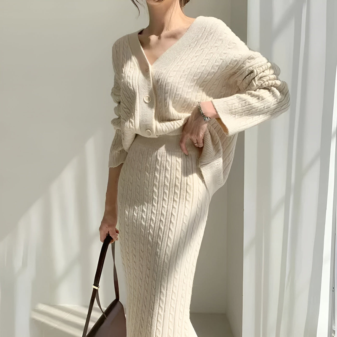 Siena Knitted Cardigan Set