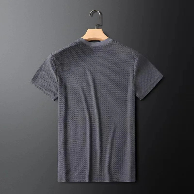 Waffle-Knit Jacqaurd Shirt