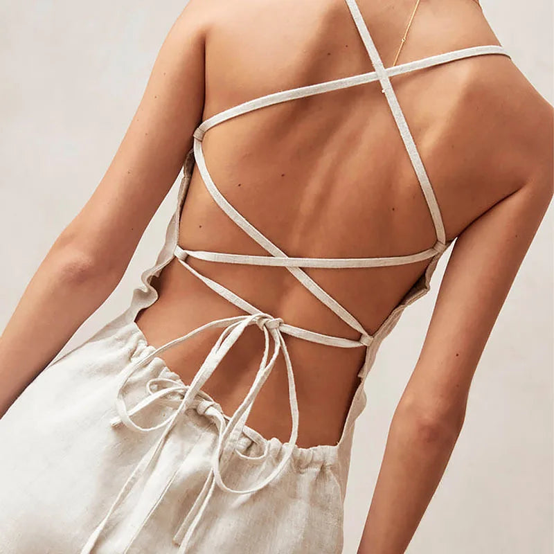 Alexa Open-Back Dress