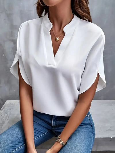 Lara™ Elegant V-Neck Blouse