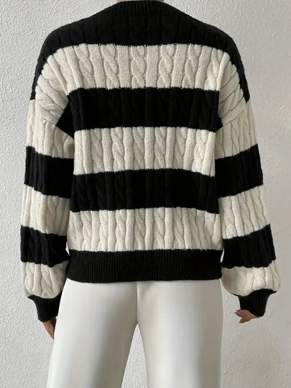 Violet Cable-Knit Sweater