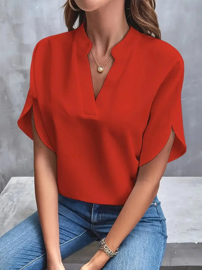 Lara™ Elegant V-Neck Blouse