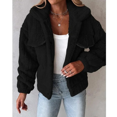 Ribbed Fur Trucker Jacket