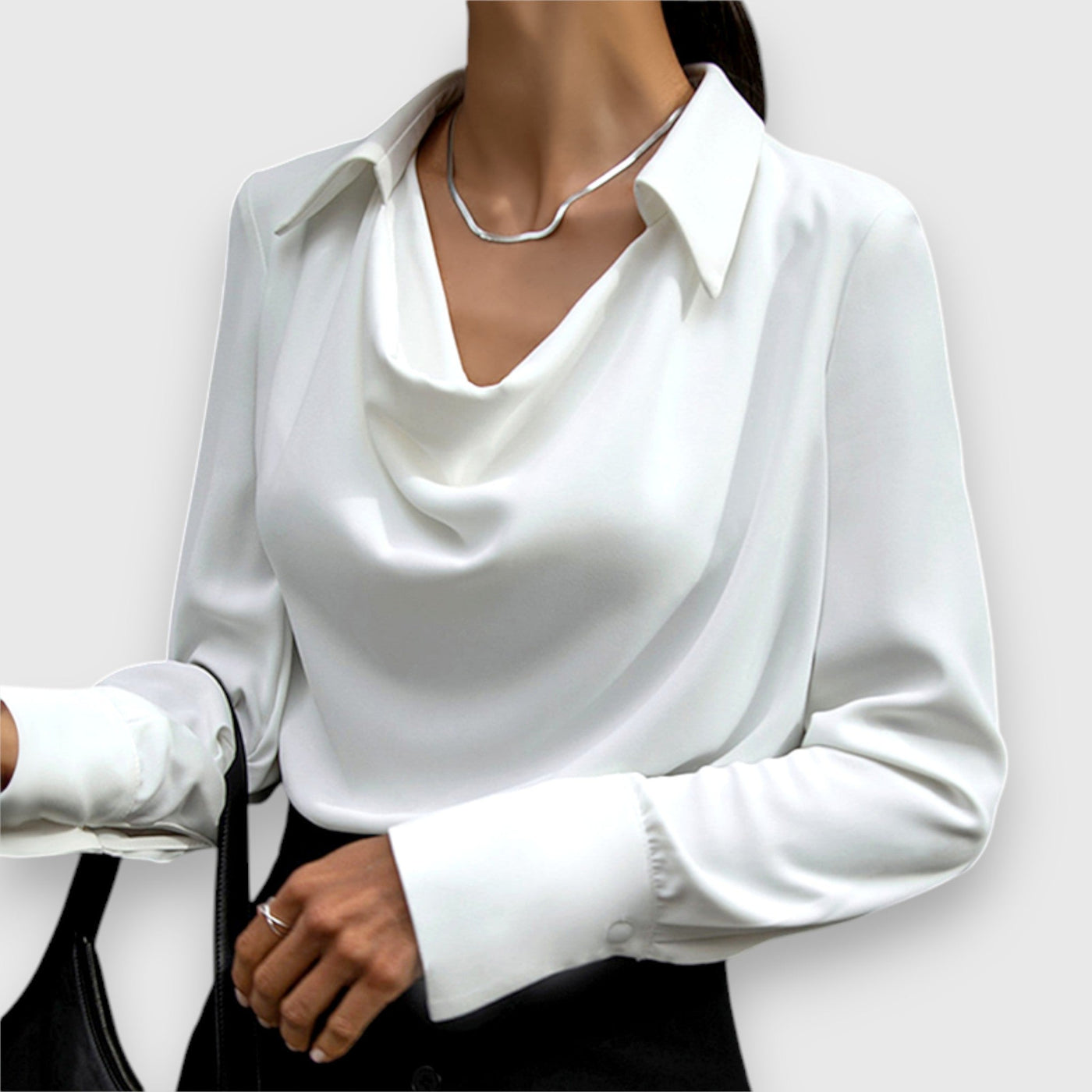 Alisa™ Satin Cowl Neck Blouse