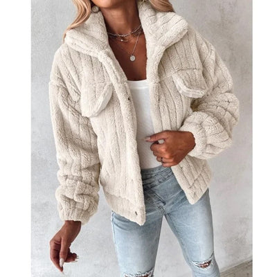 Ribbed Fur Trucker Jacket