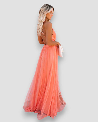 Lidia™ Deep V Maxi Dress