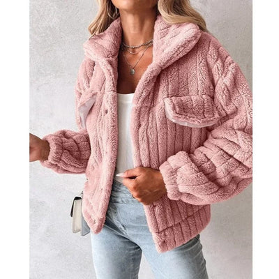 Ribbed Fur Trucker Jacket