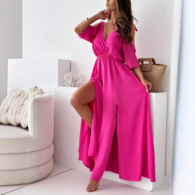 Valentina™ | Off-the-Shoulder Flowing Maxi Dress
