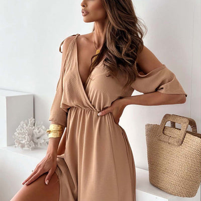 Valentina™ | Off-the-Shoulder Flowing Maxi Dress